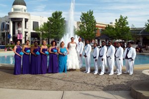 Large Bridal Party at Easton