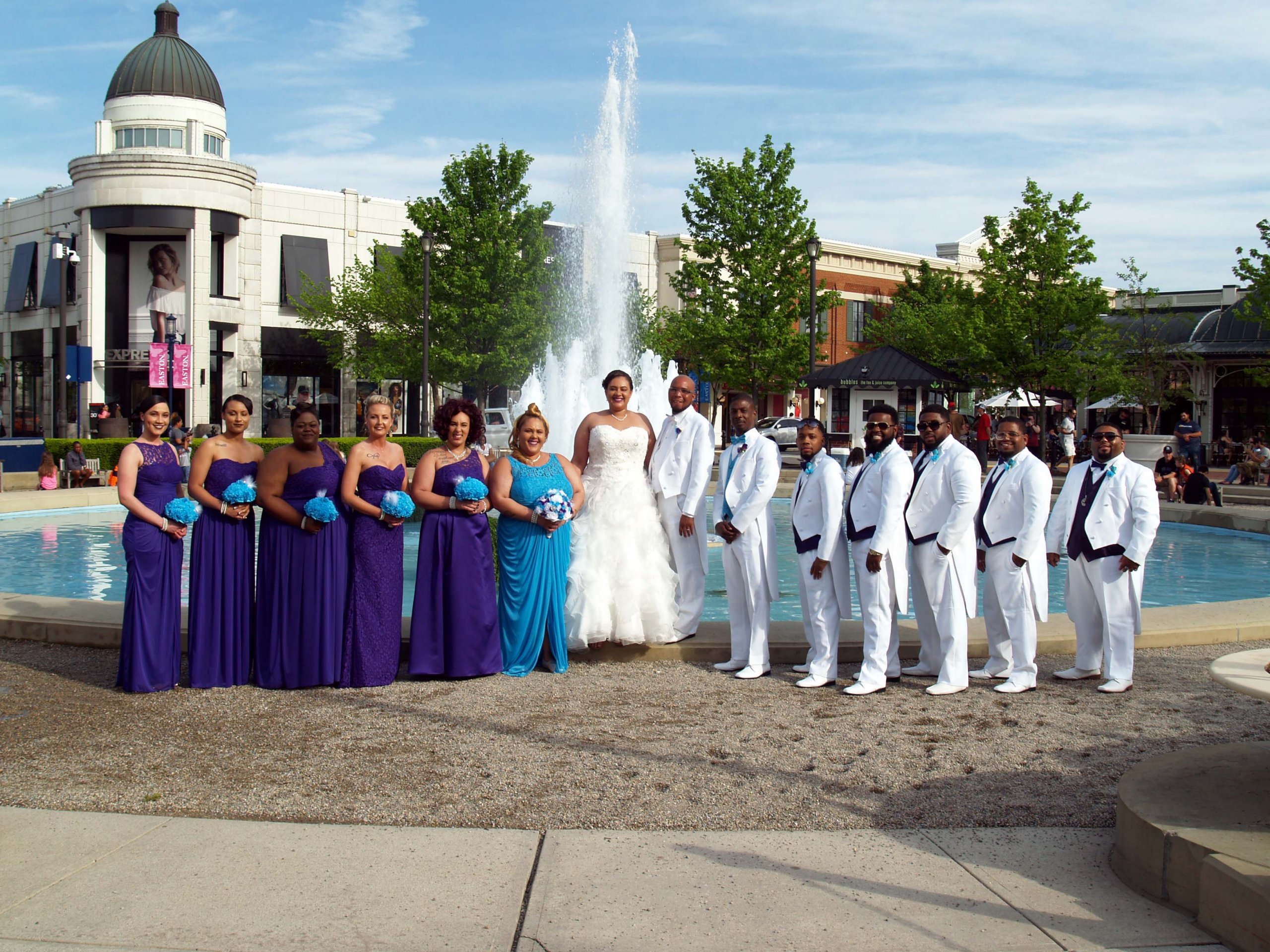 Large Bridal Party at Easton